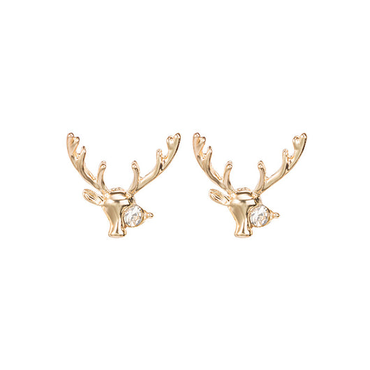 Aretes de Plata Aguja Diamante Alce Elegancia Natural