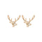 Aretes de Plata Aguja Diamante Alce Elegancia Natural