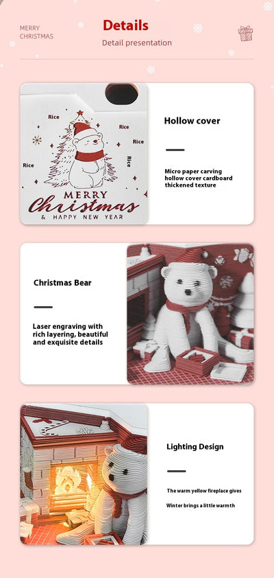Calendario Navideño 3D con Papel Troquelado y Notas - Image 10