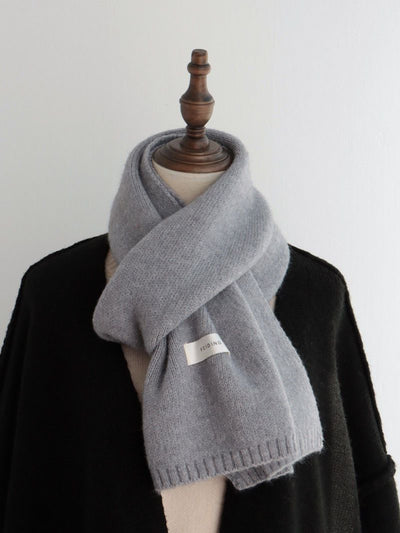 Bufanda Cálida de Color Liso para Mujer - Otoño e Invierno - Image 19