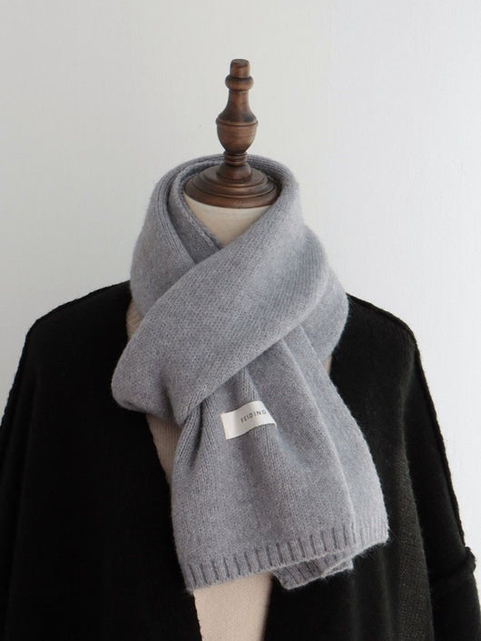 Bufanda Cálida de Color Liso para Mujer - Otoño e Invierno - Image 19