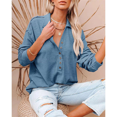 Blusa Manga Larga Básica para Mujer - Colores Lisos Otoño e Invierno - Image 6