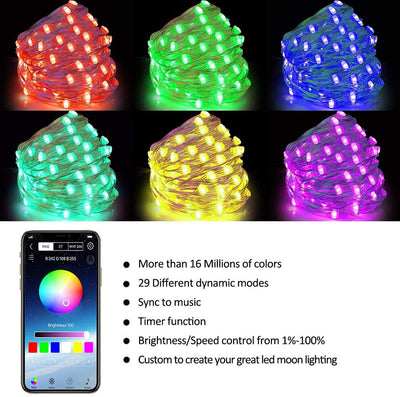 Luces LED Personalizadas para Árbol de Navidad - Cadena de Luces Decorativas - Image 23