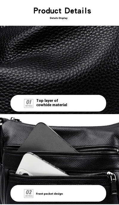 Bolso Mensajero de Cuero Genuino Primera Capa - Estilo Profesional - Image 34