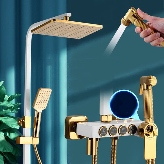 Sistema de Ducha Cromado Dorado con Rociador Bidet - Image 18