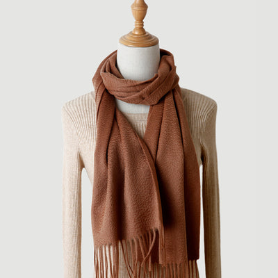 Bufanda de Cachemira Pura Colores Sólidos para Otoño e Invierno - Image 24