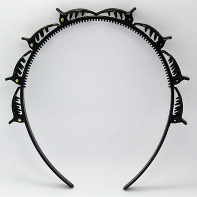 Diadema Doble Flequillo con Clips y Accesorios para el Cabello - Image 6