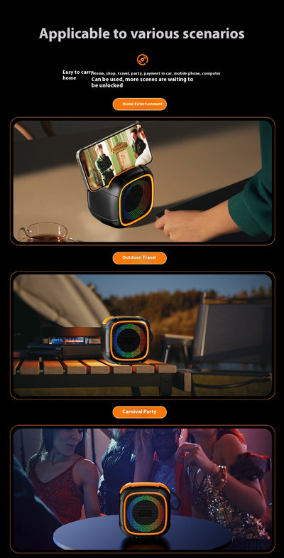 Parlante Bluetooth Portátil con Luces LED para Exteriores - Image 20