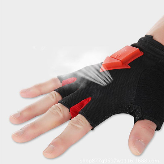 Guantes de Ciclismo Acolchados Cálidos de Medio Dedo Negro - Image 3