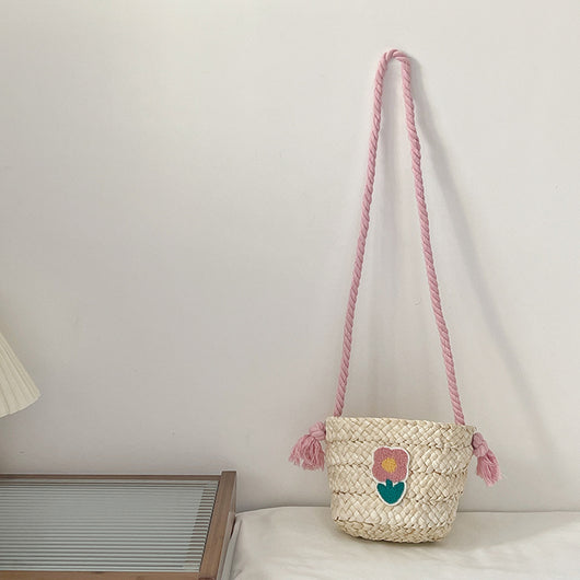Bolsa Mensajera Infantil Tejida a Mano en Fibra Natural - Image 9