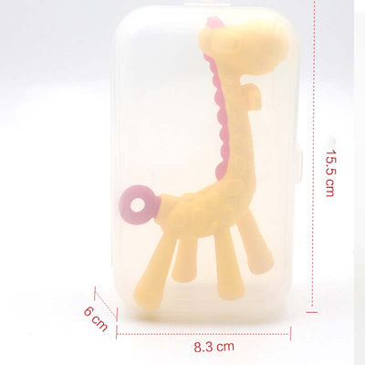 Mordedor de Silicona para Bebé Forma Jirafa con Palito Molar - Image 7