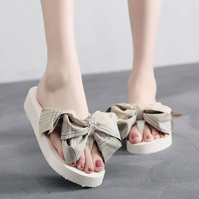 Chanclas Mujer Plataforma Gruesa con Moño - Cómodas y Versátiles