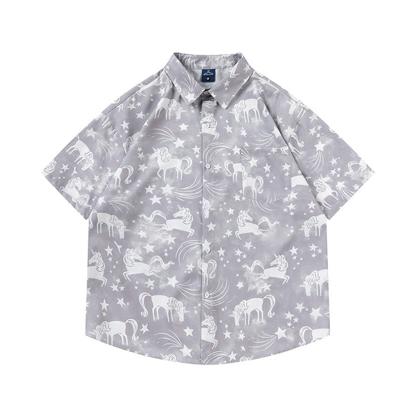 Camisa Estampada con Diseño de Estrellas para Hombre
