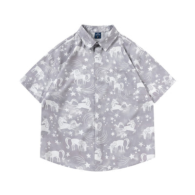 Camisa Estampada con Diseño de Estrellas para Hombre