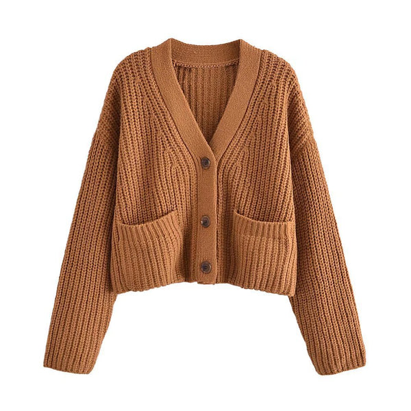 Cardigan Tejido Europeo para Mujer - Suéter Elegante y Versátil