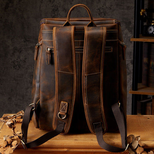 Mochila de Cuero Vintage para Hombre - Bolso de Viaje y Trabajo - Image 2
