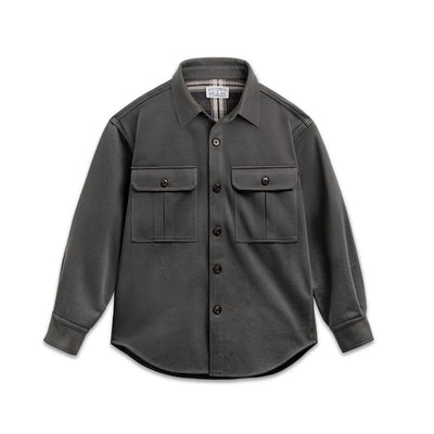 Chaqueta Camisa de Lana Estilo Retro Americano para Hombre - Image 9