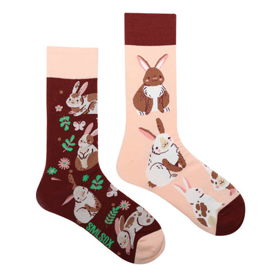 Calcetines Retro Asimétricos para Parejas - Algodón Cómodo Unisex - Image 57