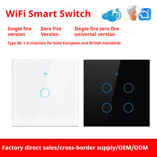 Interruptor Inteligente WiFi RF433 Voz Control Estándar Europeo Universal