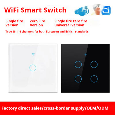 Interruptor Inteligente WiFi RF433 Voz Control Estándar Europeo Universal