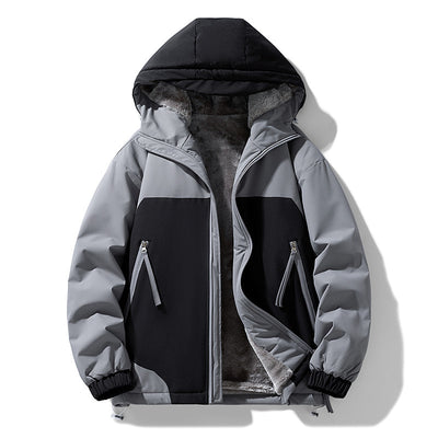Chaqueta Hoodie Patchwork Retro Suelta y Casual - Image 9