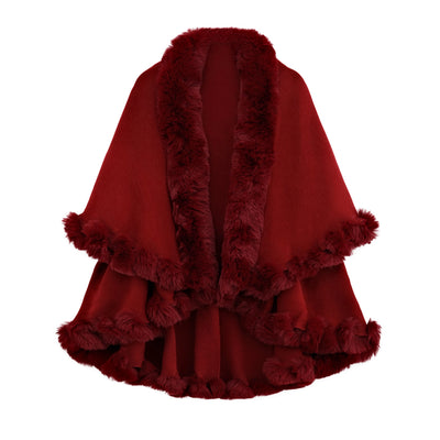Capa y Chal de Doble Capa con Cuello de Conejo para Otoño e Invierno - Image 5