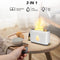 Difusor de Aroma Bicolor con Llama 3D y Humidificador para Escritorio