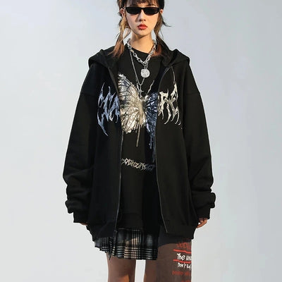 Sudadera Cardigan Deportivo Mujer Oversized con Cierre - Image 6