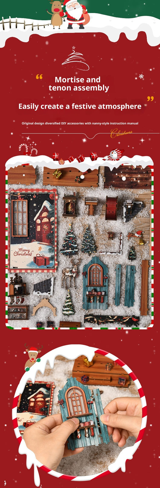 Soporte Decorativo Cabaña Nevada con Gafas - Diseño Creativo y Funcional - Image 11