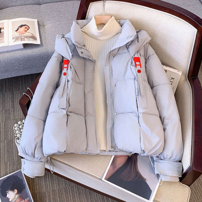 Chaqueta Acolchada Corta Estilo Coreano para Mujer - Image 9