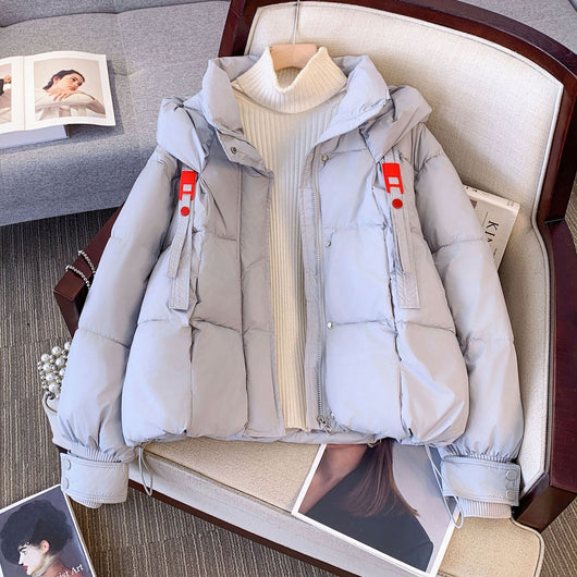 Chaqueta Acolchada Corta Estilo Coreano para Mujer - Image 9