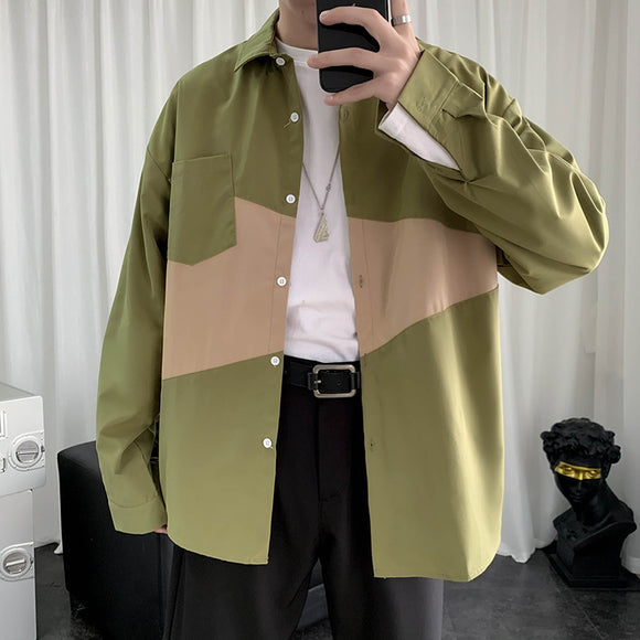 Jaqueta Casual Masculina Manga Longa com Costuras Soltas