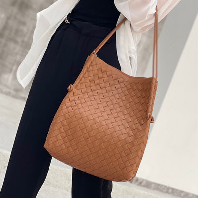 Bolso Tejido de Cuero Genuino para Mujer - Bandolera Elegante - Image 15