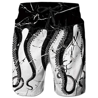 Pantalones de Playa Hombre Shorts Casuales Pulpo Talla Grande - Image 6