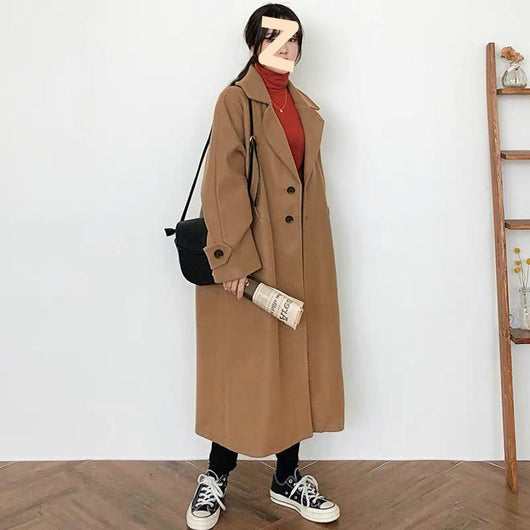 Abrigo de Lana Holgado Elegante para Invierno Mujer - Image 5