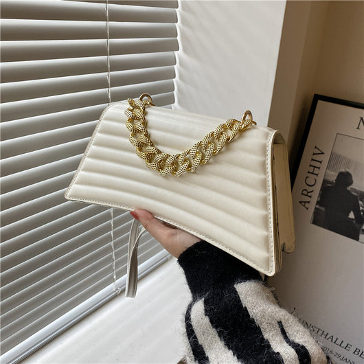 Bolso de Hombro Nupcial Cuadros con Cadena Roja para Mujer - Image 16