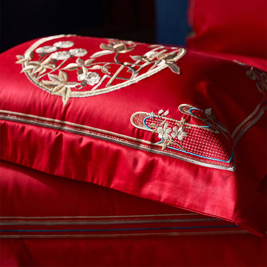 Juego de Bodas de 4 Piezas en Algodón Pima con Bordados - Image 6