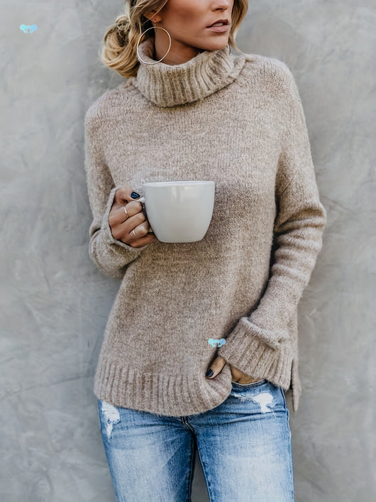 Suéter Cuello Alto Manga Larga para Mujer - Estilo Europeo - Image 9