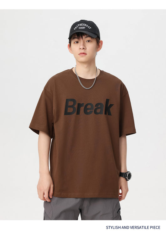 Camiseta Vintage Suelta de Verano con Estampado de Letras para Hombre - Image 20