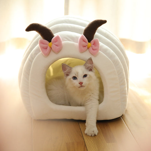 Cama Acogedora Semiencerrada para Mascotas con Efecto Calmante - Image 6