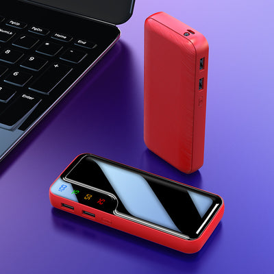 Power Bank de Espejo con Textura Cuero - 5 Secciones Premium