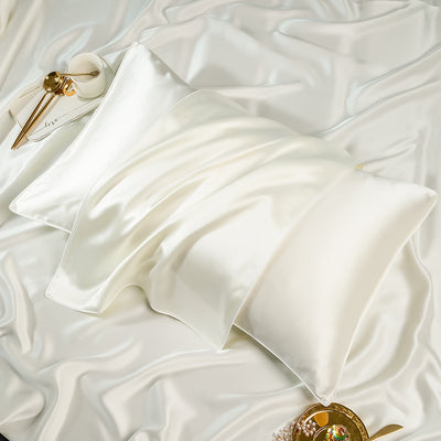 Par de Fundas de Almohada de Seda Premium Color Sólido - Image 10