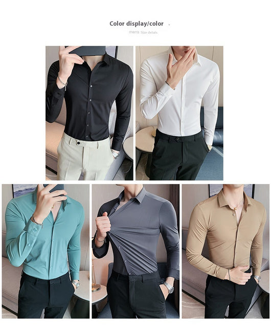 Camisa Casual de Punto Sin Planchado con Caída Perfecta - Image 14