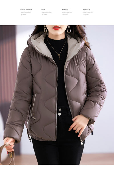 Abrigo Acolchado Estilo Occidental con Capucha para Mujer - Diseño Slim Fit - Image 17