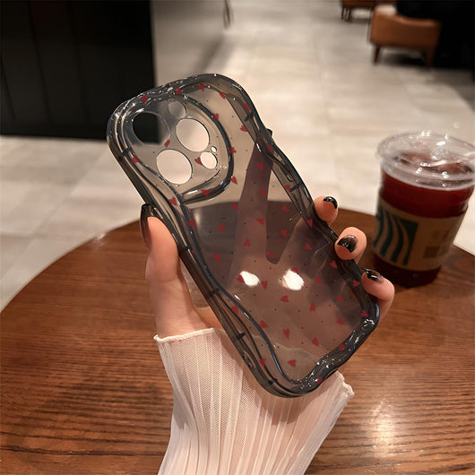 Funda para Celular con Patrón de Corazones Pintados en Crema - Image 12