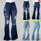 Jeans Ajustados Rotos para Mujer con Realce de Glúteos