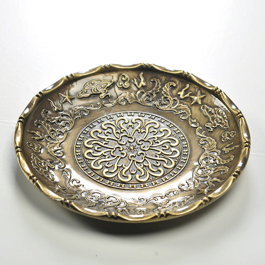 Platillo Vintage de Aleación Bronce para Servicio de Té - Image 4