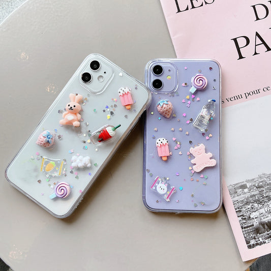 Funda para Celular con Diseño Conejito de Helado y Resina Epoxi - Image 2