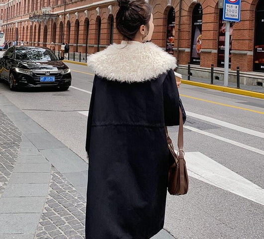 Chaqueta de Algodón con Cuello de Borrego Acolchado - Image 9