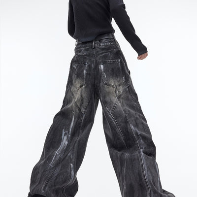 Jeans Vintage Desgastado Pierna Ancha Suelta - Image 13